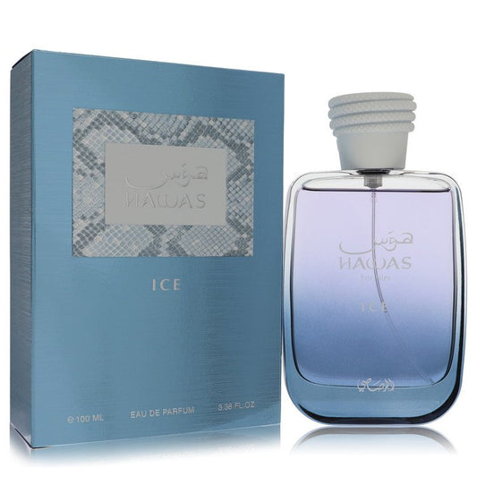 Hawas Ice by Rasasi Eau De Parfum Spray 3.3 oz for Men