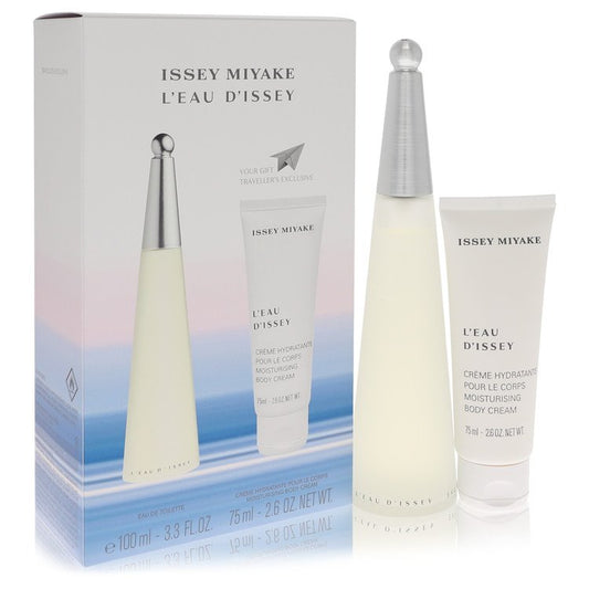 L'EAU D'ISSEY (issey Miyake) by Issey Miyake Gift Set -- 3.3 oz Eau DeToilette Spray + 2.6 oz Body Cream for Women