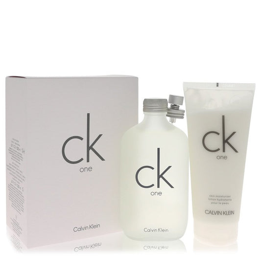 Ck One by Calvin Klein Gift Set -- 6.7 oz Eau De Toilette Spray + 6.7 oz Body Moisturizer for Men