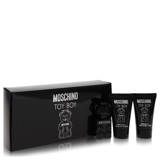 Moschino Toy Boy by Moschino Gift Set -- .17 oz Mini EDP + .8 oz Shower Gel + .8 oz After Shave Balm for Men